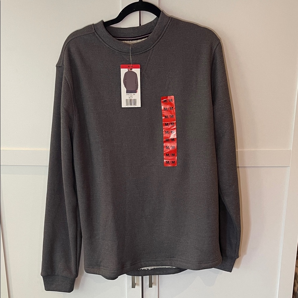 Gray Long Sleeve Crewneck Sweater